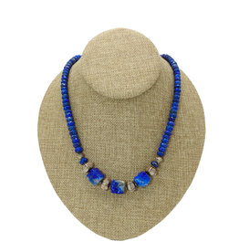 Pam Springall PS-N383C Natural Faceted Lapis Rondells