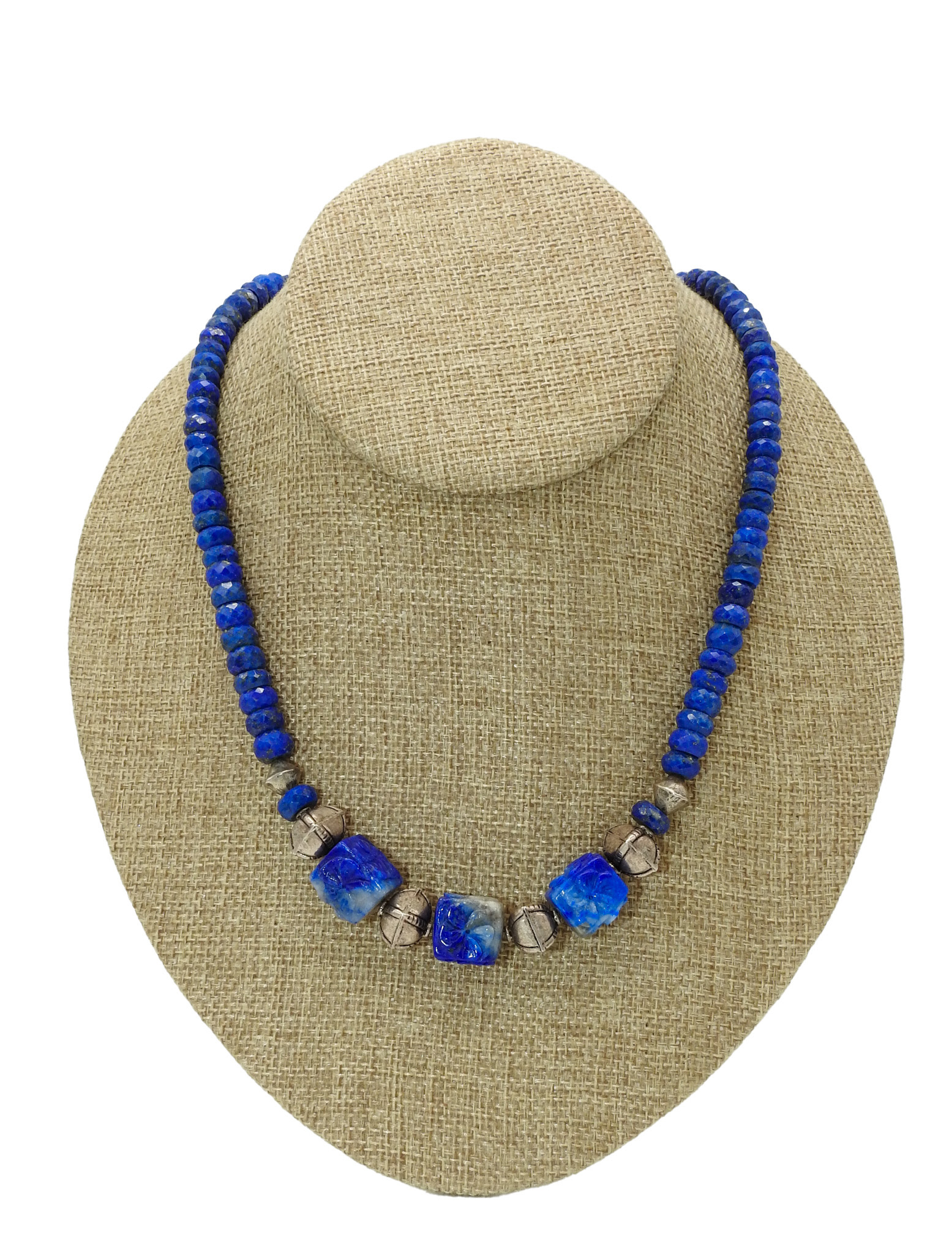Pam Springall PS-N383C Natural Faceted Lapis Rondells