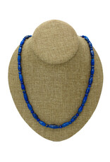 Pam Springall Lapis Tube Bead Necklace