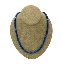 Pam Springall Lapis Tube Bead Necklace