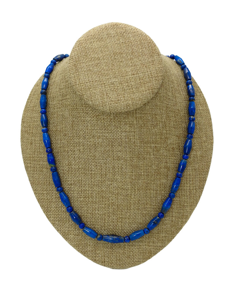 Pam Springall Lapis Tube Bead Necklace