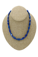Pam Springall Lapis Faceted Beads Necklace