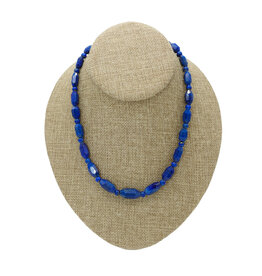 Pam Springall Lapis Faceted Beads Necklace