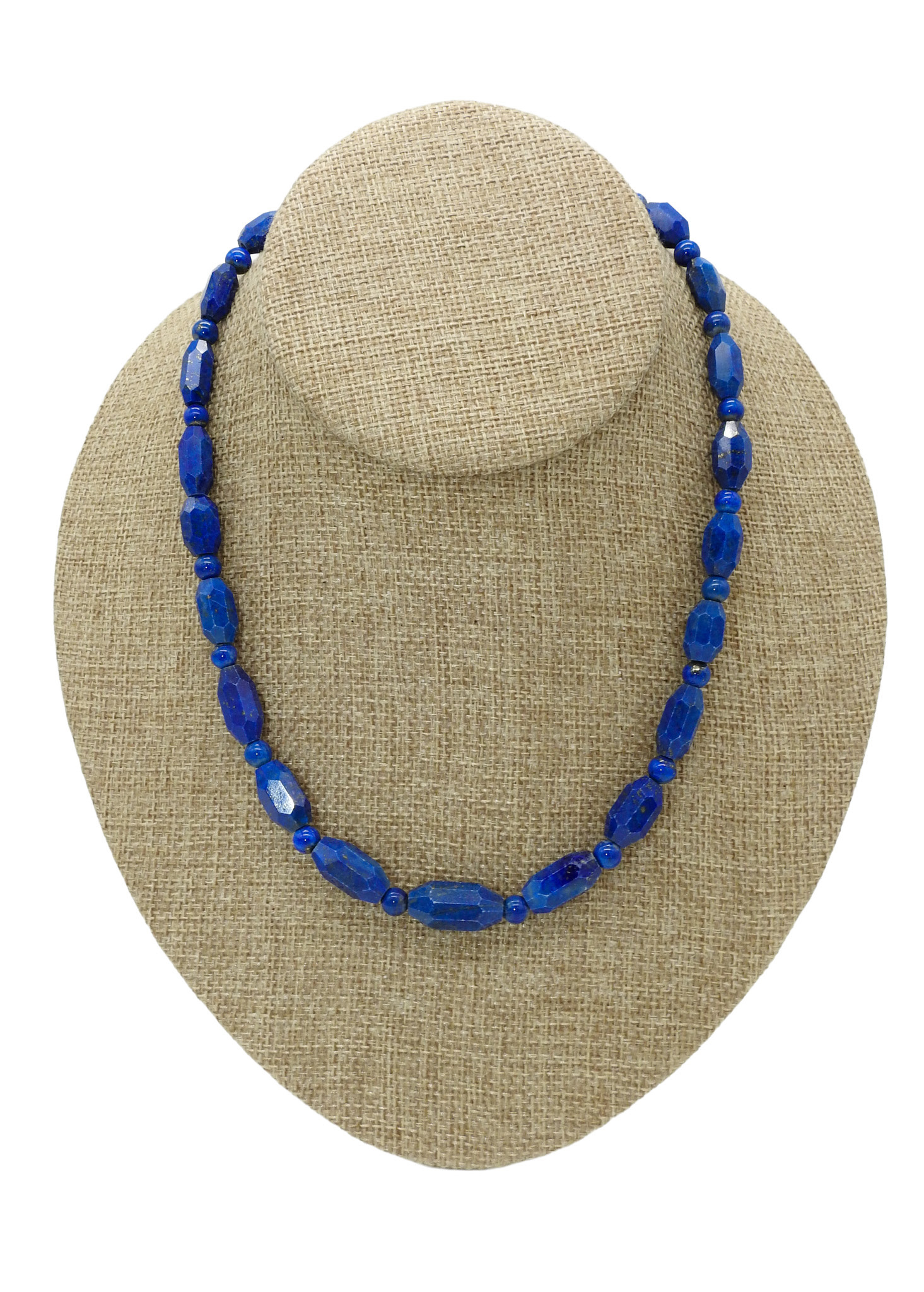Pam Springall Lapis Faceted Beads Necklace