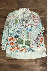 Jaded Gypsy Patchwork Sunrise Top-Sky