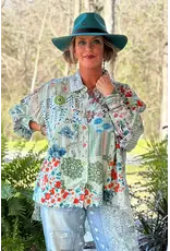 Jaded Gypsy Patchwork Sunrise Top-Sky