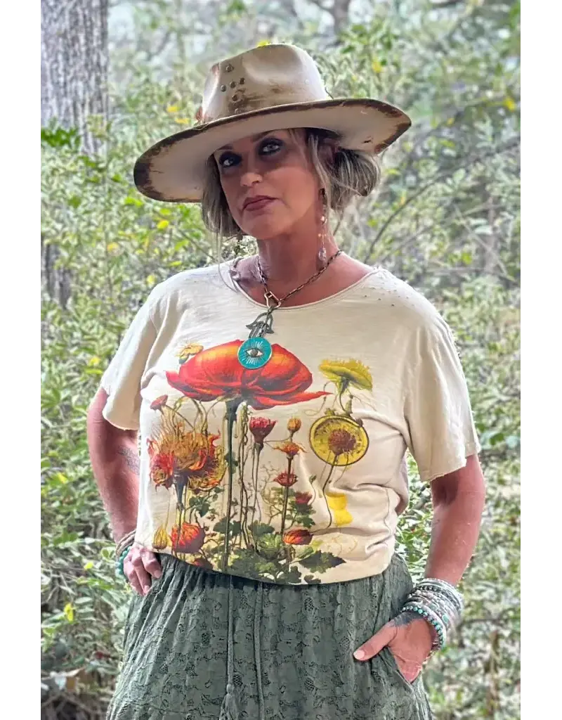 Jaded Gypsy Moon Dance Tee - Floral Views
