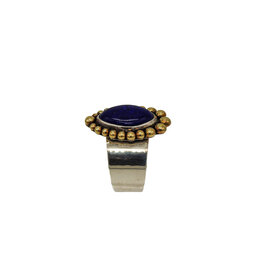 Ray Van Cleve RVC-R7 Sterling Silver & 18KG w/Natural Lapis