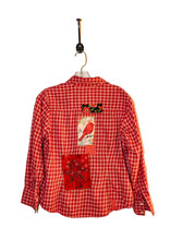 Sue Dreamer SD-116 Hand Sewn Patch, Red Plaid Flannel, Cardinal S