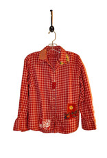 Sue Dreamer SD-116 Hand Sewn Patch, Red Plaid Flannel, Cardinal S
