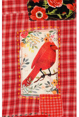 Sue Dreamer SD-116 Hand Sewn Patch, Red Plaid Flannel, Cardinal S