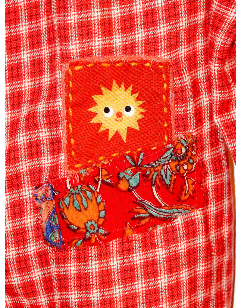 Sue Dreamer SD-116 Hand Sewn Patch, Red Plaid Flannel, Cardinal S