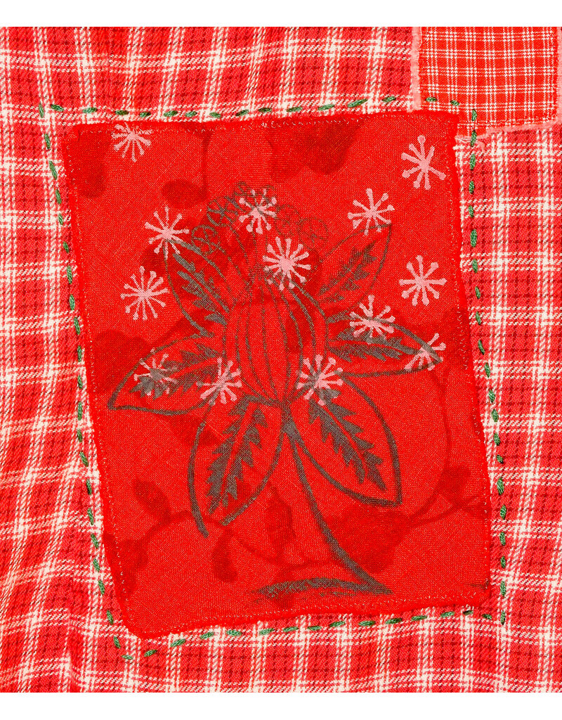 Sue Dreamer SD-116 Hand Sewn Patch, Red Plaid Flannel, Cardinal S