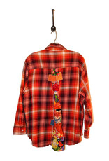 Sue Dreamer SD-121 Hand Sewn Patch, Red Flannel, Rose L