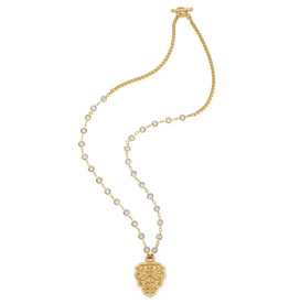 French Kande 28" Crystl Chanel-set Swrvski w/Chevl Chn