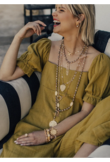 French Kande Edith 28" Crystl Chanel-set Swrvski w/Chevl Chn