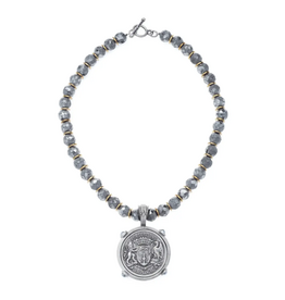 French Kande 17" SP w/ Gold Disks, Silver Ox Pld. Royale Bez. Port Avignon & Silver Cabs