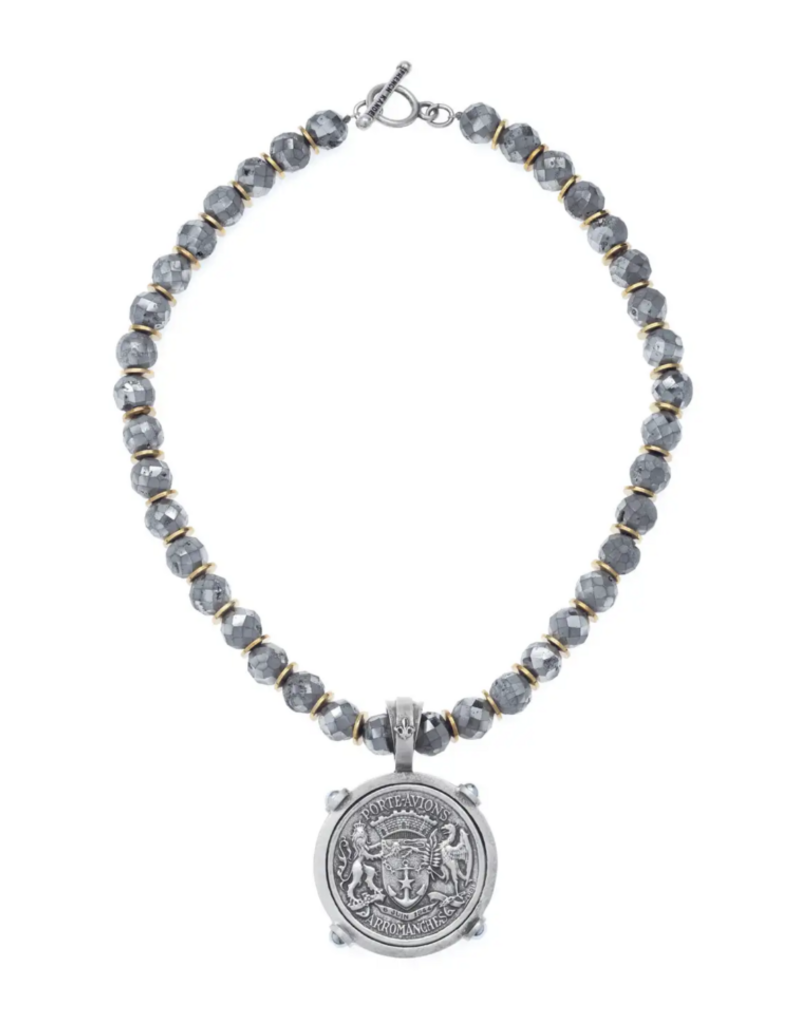 French Kande Elegantine 17" SP w/ Gold Disks, Silver Ox Pld. Royale Bez. Port Avignon & Silver Cabs