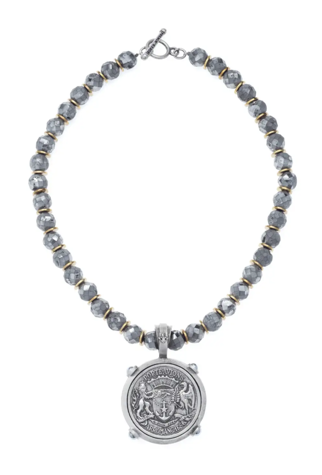 French Kande 17" SP w/ Gold Disks, Silver Ox Pld. Royale Bez. Port Avignon & Silver Cabs