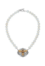 French Kande 17" The Jolene Necklace w/ Wht FWP