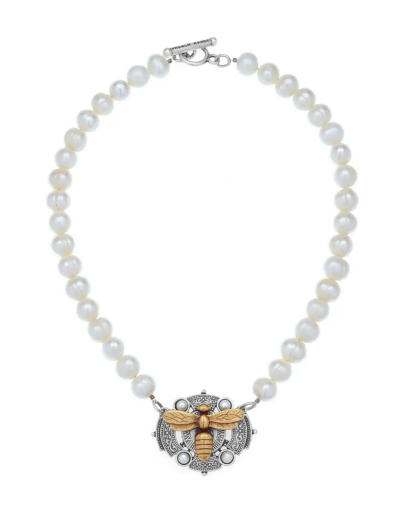 French Kande 17" The Jolene Necklace w/ Wht FWP