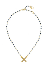 French Kande 15-18" Adj Spinel Micro Linkge. w/ 24K Pltd Crystal French Kiss