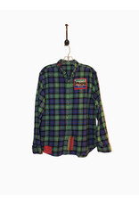 Sue Dreamer SD-124 Hand Sewn Patch, Blue/Grn. Flannel, Crow M