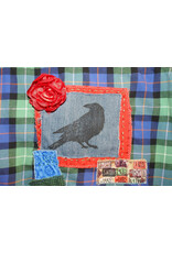 Sue Dreamer SD-124 Hand Sewn Patch, Blue/Grn. Flannel, Crow M