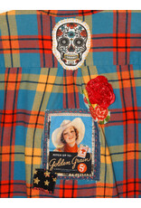 Sue Dreamer SD-126 Hand Sewn Patch, Multi-color Flannel, Cowgirl L