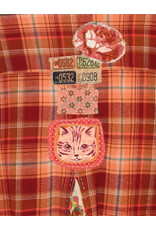 Sue Dreamer SD-125 Hand Sewn Patch, Red Flannel, Cat L
