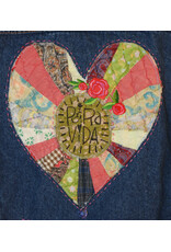 Sue Dreamer SD-111 Hand Embellished Dk Denim, "Quilt Heart Amor" M/L