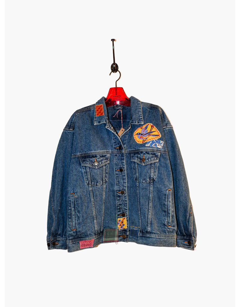 Sue Dreamer SD-96 Hand Embellished Denim Jkt "LOVE Quilt Heart"