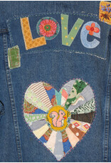 Sue Dreamer SD-96 Hand Embellished Denim Jkt "LOVE Quilt Heart"