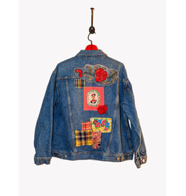 Sue Dreamer SD-129 Hand Sewn Patch Denim Jacket, Frida M/L