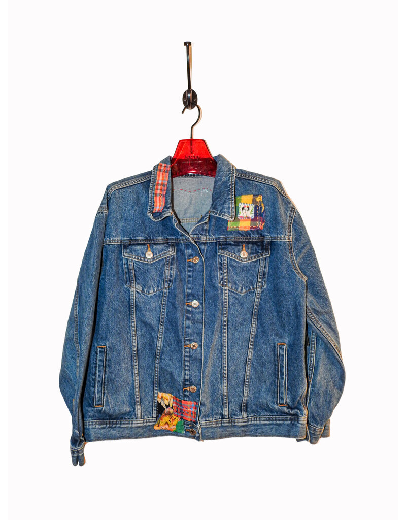 Sue Dreamer SD-129 Hand Sewn Patch Denim Jacket, Frida M/L