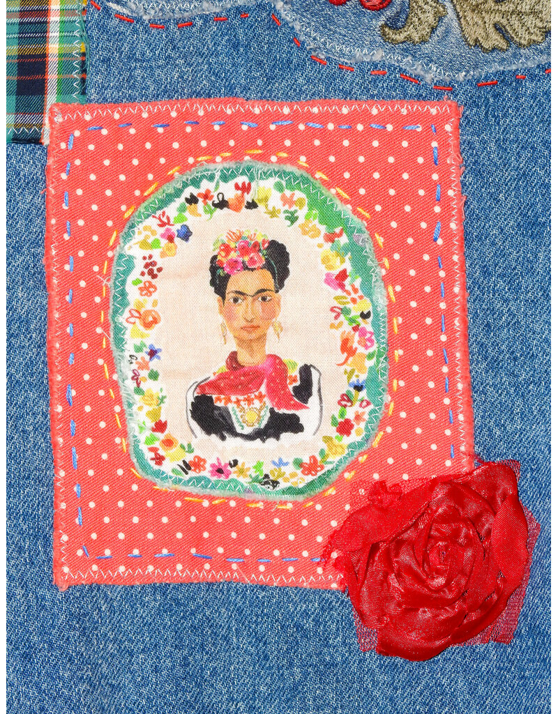 Sue Dreamer SD-129 Hand Sewn Patch Denim Jacket, Frida M/L