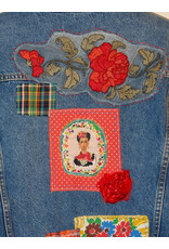 Sue Dreamer SD-129 Hand Sewn Patch Denim Jacket, Frida M/L