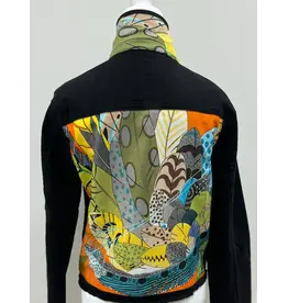 Stacy Bradley Orange Feather jacket dark S