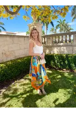 Stacy Bradley Orange Feather skirt S/M