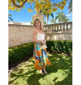 Stacy Bradley Orange Feather skirt S/M