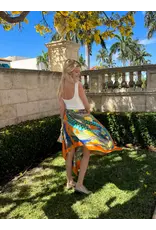 Stacy Bradley Orange Feather skirt S/M