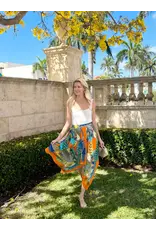 Stacy Bradley Orange Feather skirt S/M