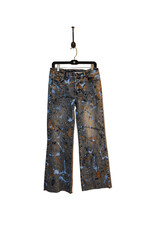 Kathleen Cook KC04-Light Blue Jeans with Gold Paint size 7/28