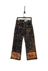 Kathleen Cook KC09-Black Jeans with Gold Floral Hem Size 9/29