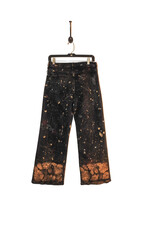 Kathleen Cook KC09-Black Jeans with Gold Floral Hem Size 9/29