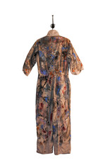 Kathleen Cook KC10-Gray Coverall Jumpsuit with Paint Med