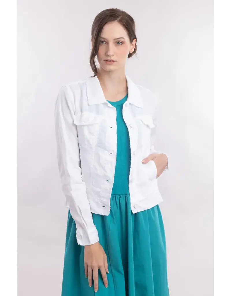 Luna Luz Frayed Linen Jacket
