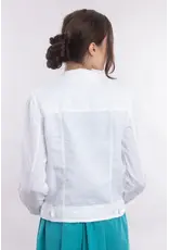 Luna Luz Frayed Linen Jacket