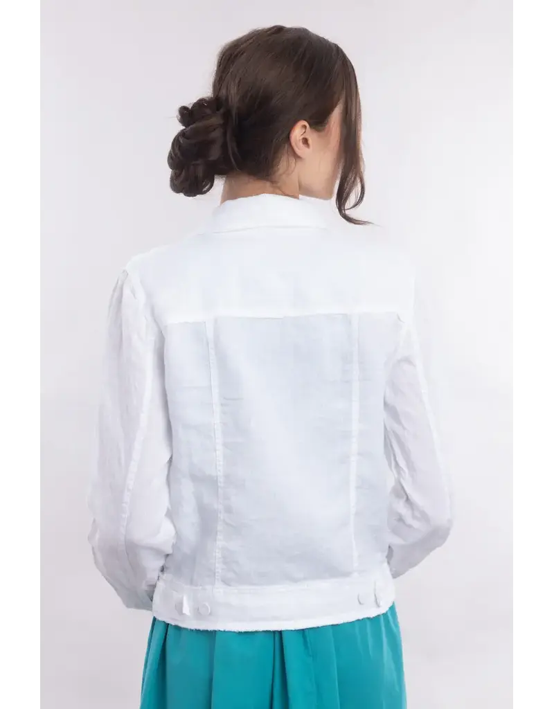 Luna Luz Frayed Linen Jacket