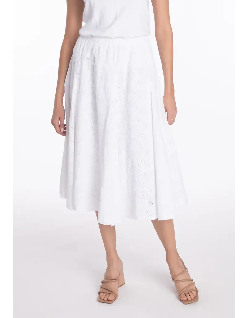 Luna Luz Layered Skirt w/ Frayed Hem